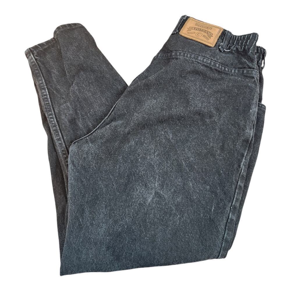 Capistrano sz 14wp black slight acid wash jeans cotton high rise‎ plus petite